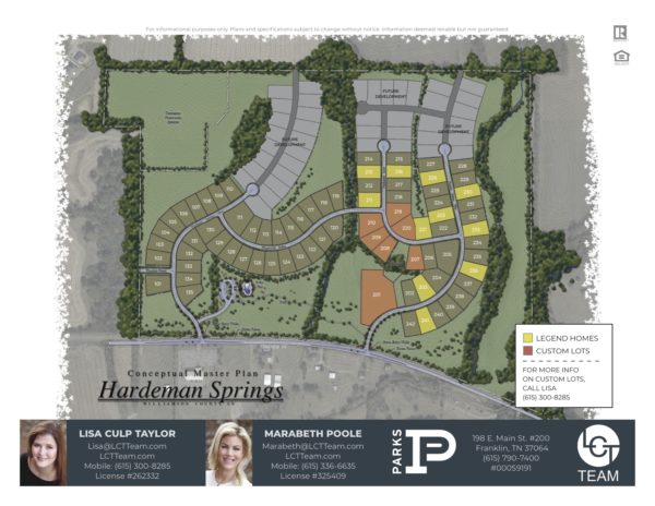 Hardeman-Springs-Plat-Map-Legend-Homes